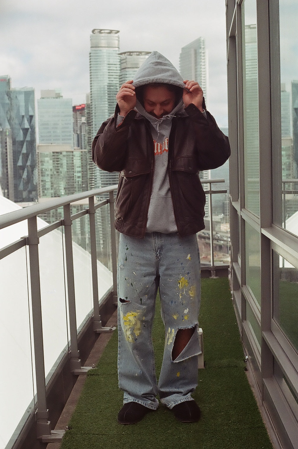 1 of 11, painted reworked-pants (made by basm & his sister)