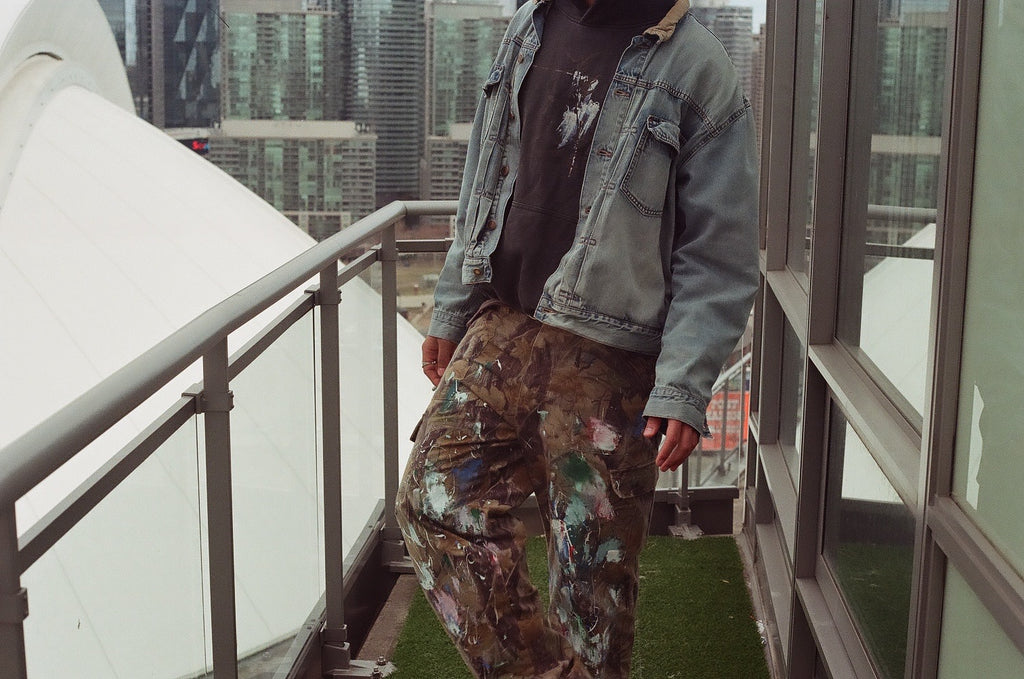 1 of 11, painted reworked-pants (made by basm & his sister)